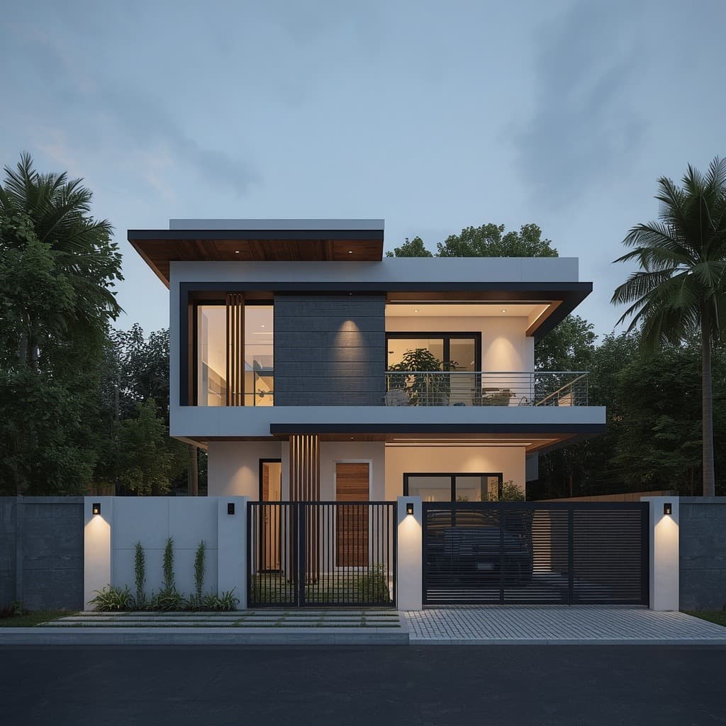 Warm Illumination Modern Villa