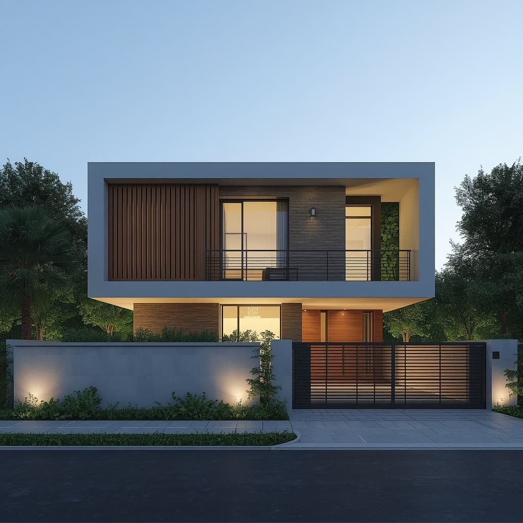 Night Ambient Louver Residence
